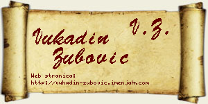 Vukadin Zubović vizit kartica